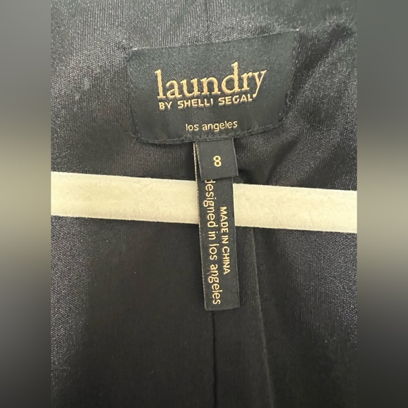 LAUNDRY by Shelli Segal Black long sleeve dress; Size 8 (Worn twice only) - Picture 4 of 6